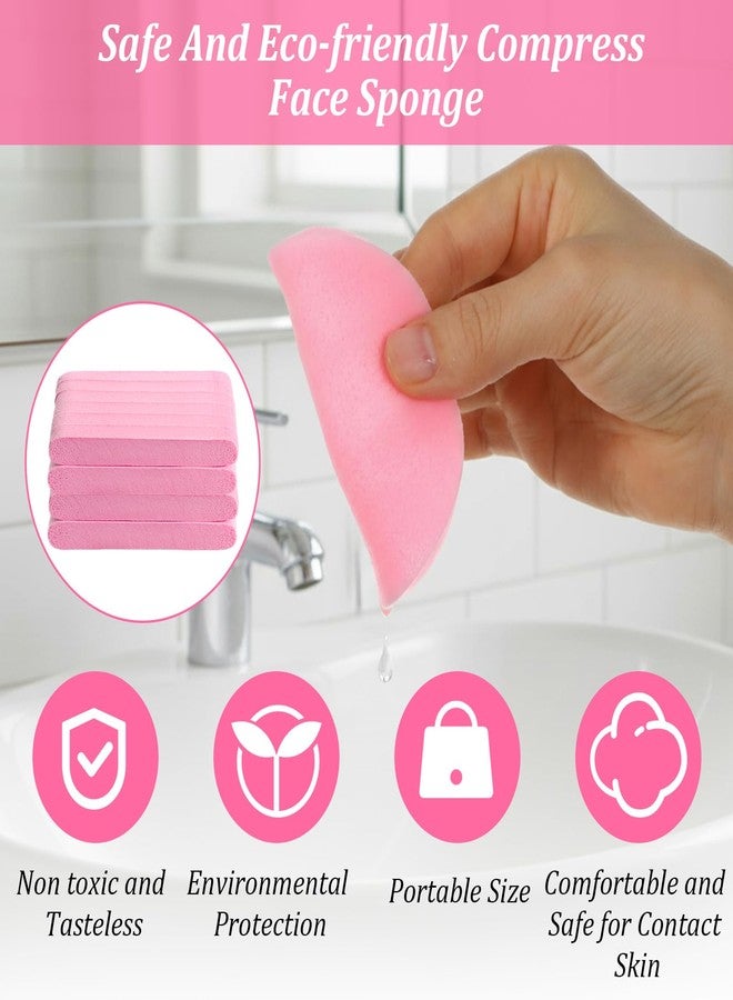 Tobeelec 480 Pcs Compressed Facial Sponges, Face Cleansing Sponge Estheticians Compressed Makeup Facial Sponge Round Wash Face Sponges for Women Compress Exfoliating Removal Sponge (5 Colors) - Image 3