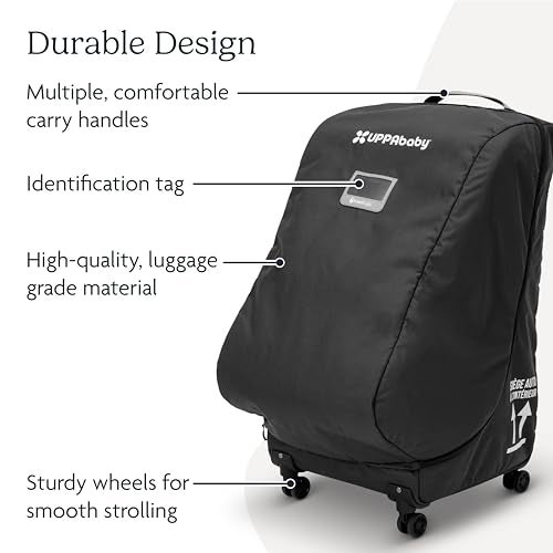 UPPAbaby Travel Bag for Rove, Knox and Alta Car Seats - Smooth Wheels, Handles + Durable Design - Includes TravelSafe Protection - Image 3
