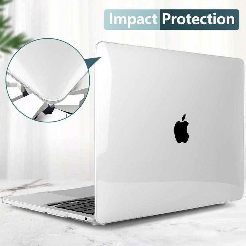 DONGKE for MacBook Pro 13 inch Case 2023 2022 2021 2020 Release Model: A2338 M2/M1 A2289 A2251 with Touch Bar & Touch ID, Logo See Through Plastic Hard Shell Case & Keyboard Cover, Crystal Clear - Image 5
