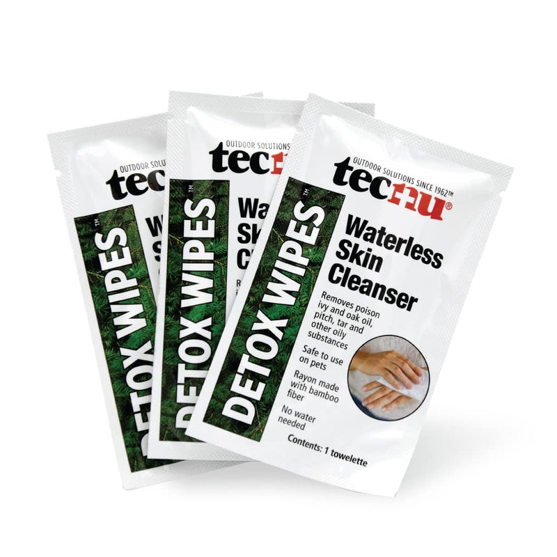 Tecnu Detox Wipes, Poison Ivy Wipes, 12 Count, Large Individual Wipes, Waterless Skin Oil Cleanser, Helps Remove Rash Causing Oil from Poison Ivy, Poison Oak, Poison Sumac, Pitch & Tar - Image 2