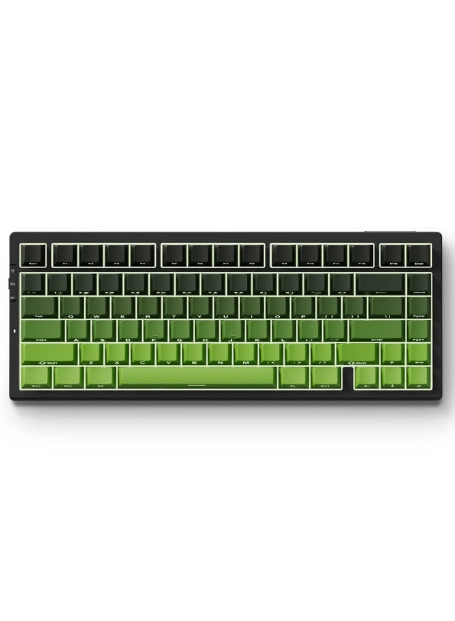 مكشوزي لوحة مفاتيح ألعاب ميكانيكية G75 Pro Matcha Latte axis V2 قابلة للتبديل السريع بنسبة 75%، تدعم 3 أوضاع اتصال، بلوتوث/لاسلكي/USB-C - Image 1