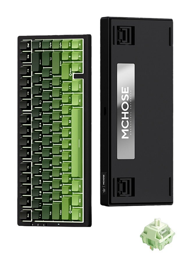 مكشوزي لوحة مفاتيح ألعاب ميكانيكية G75 Pro Matcha Latte axis V2 قابلة للتبديل السريع بنسبة 75%، تدعم 3 أوضاع اتصال، بلوتوث/لاسلكي/USB-C - Image 2