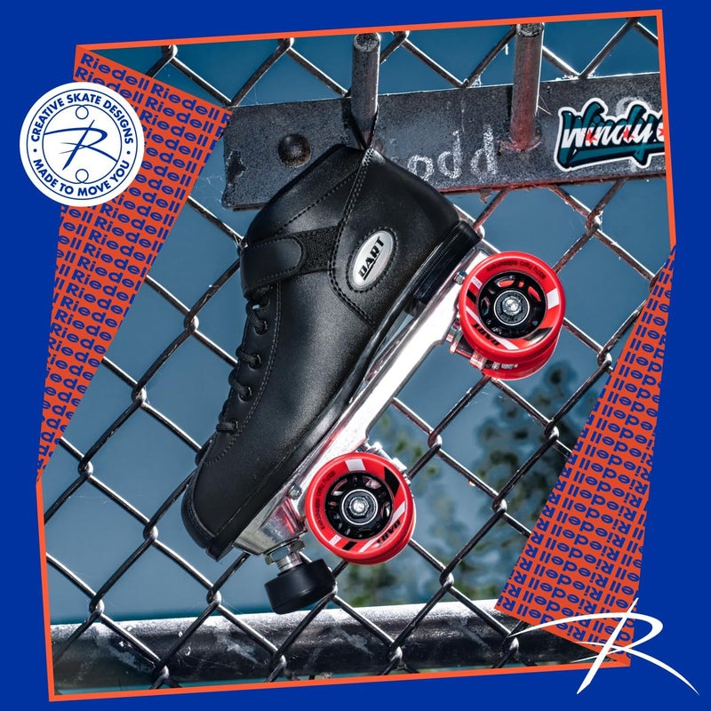 Riedell Dart Roller Skates for Men and Women - Black Speed Skates with Precision Fit and Matching Color Wheels - Image 4