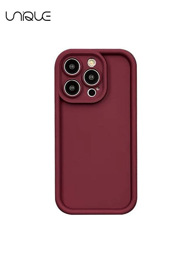 Unique For iPhone 15 Pro Max Phone Case - Solid Color Phone Case - Silicone Protective Case - Shockproof and Waterproof Phone Case Female Girl,Red  - Image 1