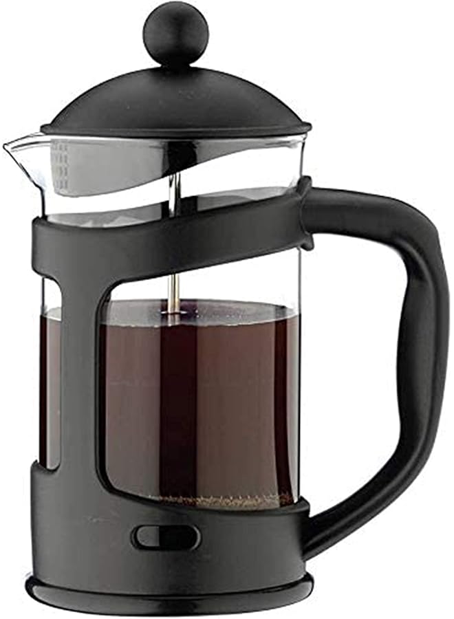 KASTWAVE Stainless Steel Strainer Press Coffee Maker 600Ml With 2-Layered Filter, Screens Built In Thicker Borosilicate Glass, Easy Clean & Using Coffee Press For Home Kitchen Office Black - Image 5