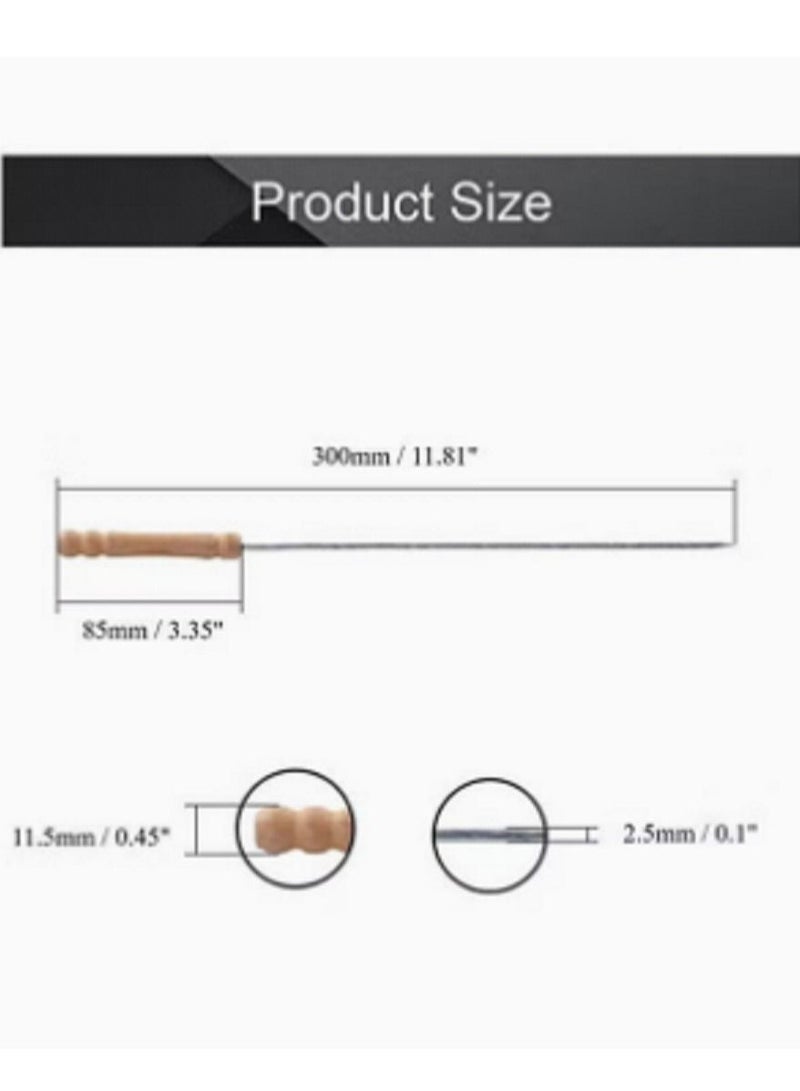 12 Pcs Stainless Steel Barbecue Skewers Multicolour 30cm - Image 2