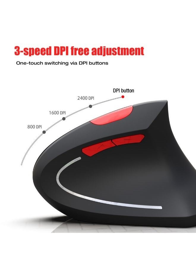 Generic T29 Bluetooth Vertical Mouse Wireless Mouse for PC/Tablet/Desktop/Office/Games  - Image 2