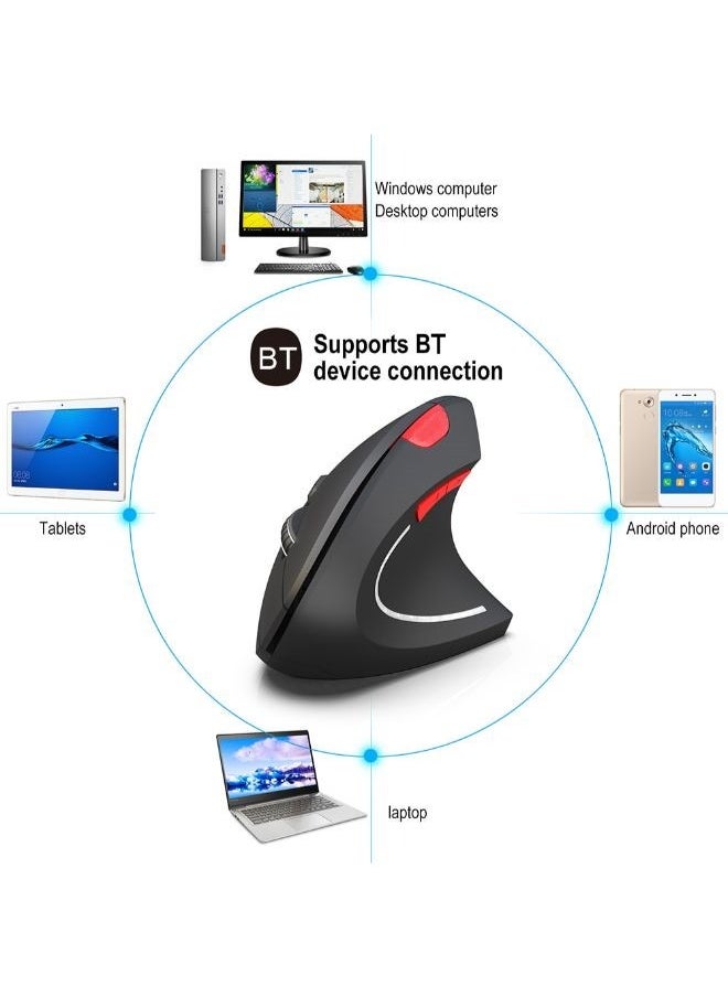 Generic T29 Bluetooth Vertical Mouse Wireless Mouse for PC/Tablet/Desktop/Office/Games  - Image 5