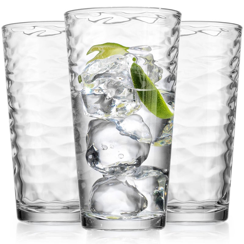 Glaver's Drinking Glasses Set of 10 Highball Glass Cups, 17 Oz Cooler Glassware. Home and Bar Everyday Basic Drinkware Elegant Kitchen Glasses for Water, Juice, Cocktails, Iced Tea. - Image 2