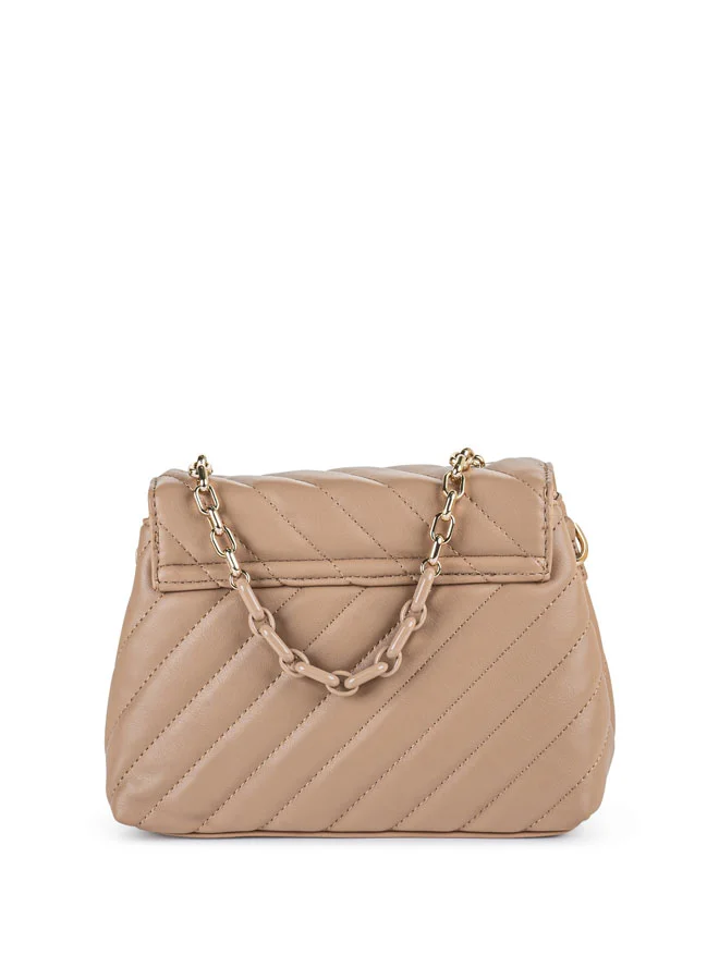 Vincci Women Quilted Shoulder Bag With Chain detail