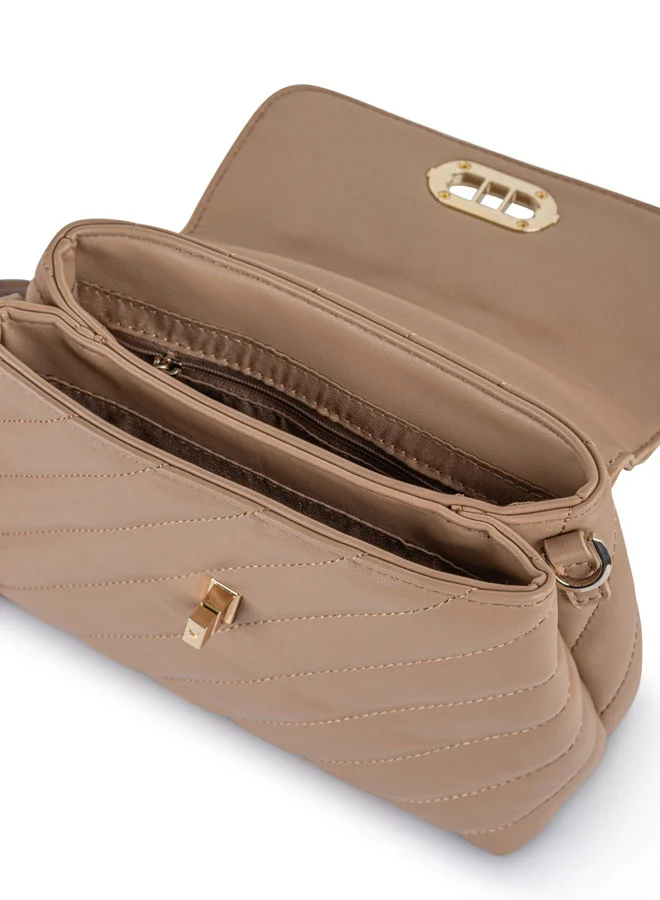 Vincci Women Quilted Shoulder Bag With Chain detail