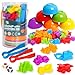 kizh Sorting Colors Counting Game for Kids Car Matching Toys with Sorting Cups and Games Dice Montessori Preschool Learning Activities Gifts for Toddlers Kids 3 4 5 6 - Image 2