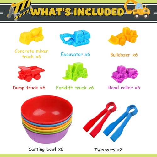 kizh Sorting Colors Counting Game for Kids Car Matching Toys with Sorting Cups and Games Dice Montessori Preschool Learning Activities Gifts for Toddlers Kids 3 4 5 6 - Image 5