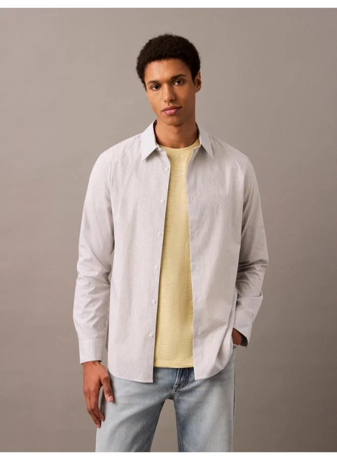 Slim Striped Cotton Stretch Shirt