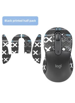 For Logitech M650L M750L Mouse Anti-slip Sticker Sweat-absorbent Printing Sticker M650l Palm Sticker Protective Film Sticker-Color:[half Pack] A Black Printed Mouse Sticker