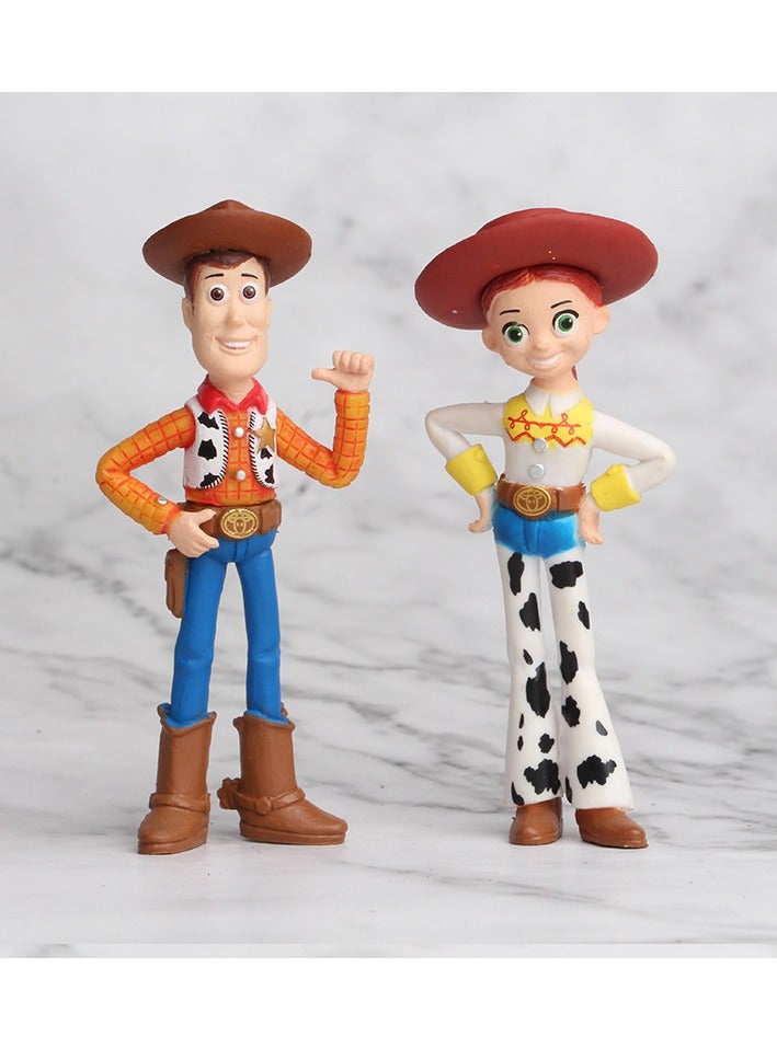 7pc Toy Story 4 Action Figures Toys Woody Jessie Buzz Lightyear Forky  Bear Figura Model Doll Figurine - Image 5
