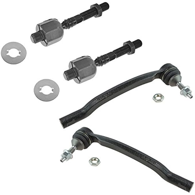 تي آر كيو طقم مكون من 4 قطع من أطراف قضبان الربط الداخلية والخارجية، الجانب الأيسر والأيمن لسيارة فولفو Xc70 Xc90 - Image 1