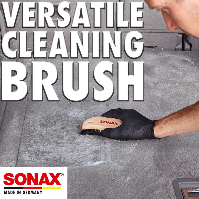 SONAX Textile & Leather Brush | Professional Interior Cleaning Brush for Fabric Upholstery Alcantara & Leather Surfaces | Durable, Ergonomic Car Detailing Tool | 416741 - Image 5