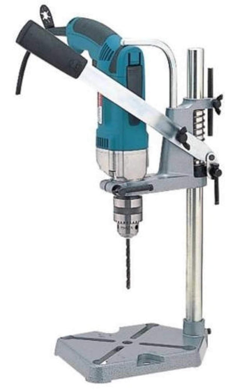 MAHA NEW STANDARD Hand Drill Stand Converter to Bench Press Heavy Weighted Cast Iron Base Drill Machine Drill Stand 10mm drill Adjustable Collect upto 60mm Drilling depth upto 43mm Drill Stand - Image 1