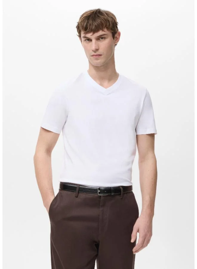cotton slim-fit V-neck t-shirt