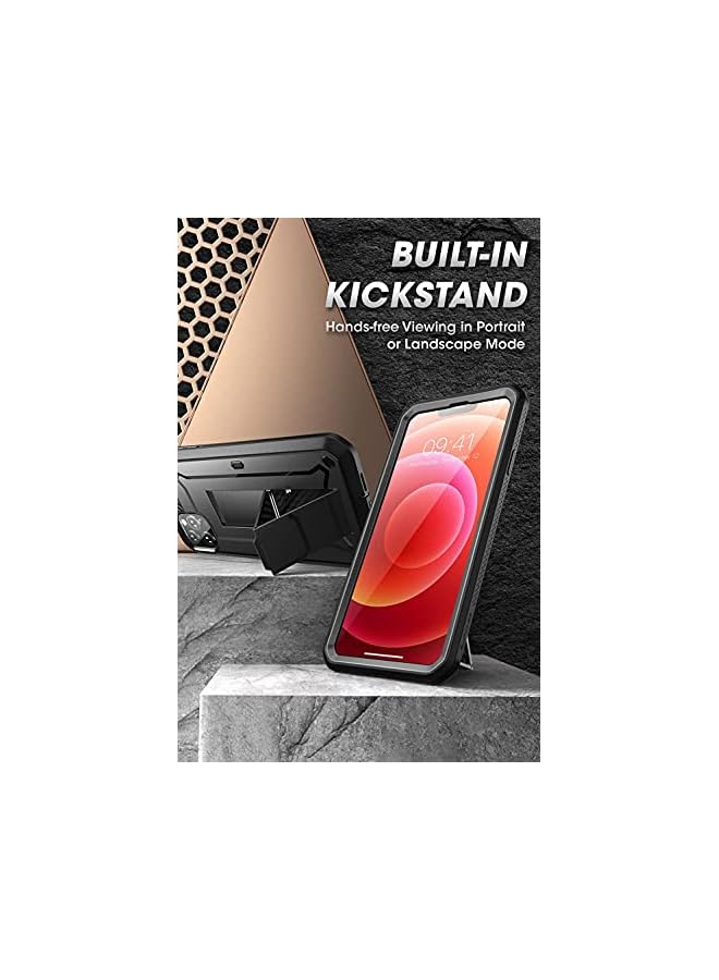 SupCase Unicorn Beetle Pro Series Case for iPhone 13 Pro Max (2021 Release) 6.7 Inch, Built-in Screen Protector Full-Body Rugged Holster Case (Black) - Image 4