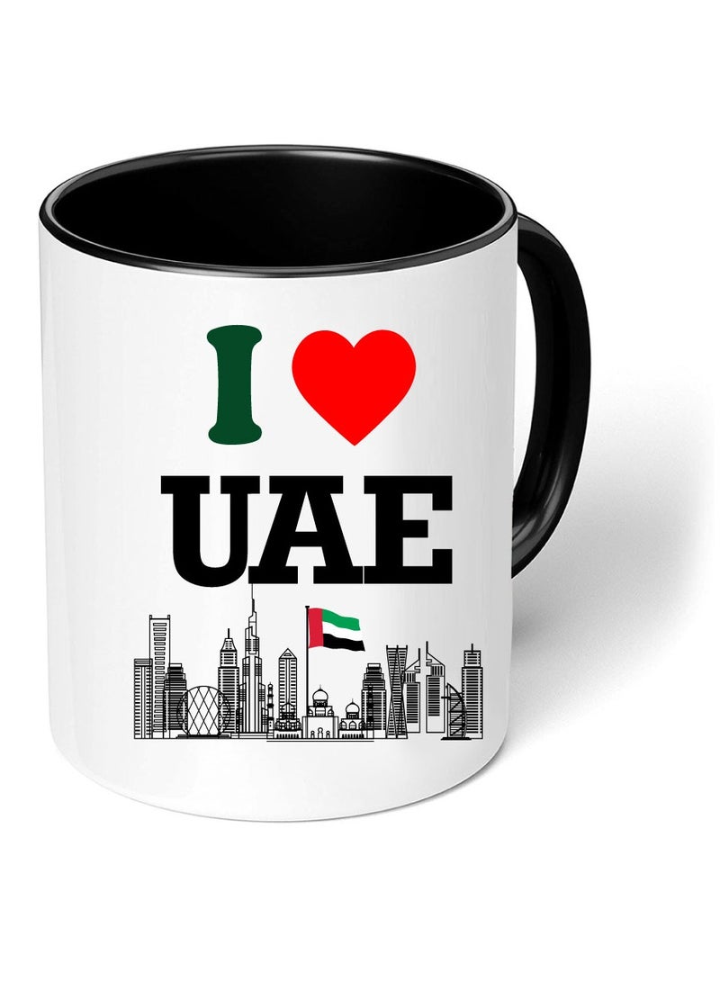 كوب سيراميك لليوم الوطني الإماراتي بلونين - أمة حيث تتحقق الأحلام - هدايا لليوم الوطني لدولة الإمارات العربية المتحدة - Image 1