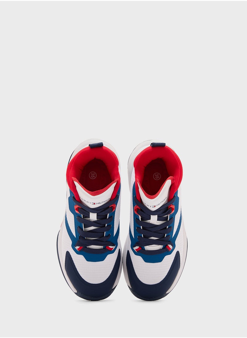 TOMMY HILFIGER - Youth Lace Up Sneakers - Image 1