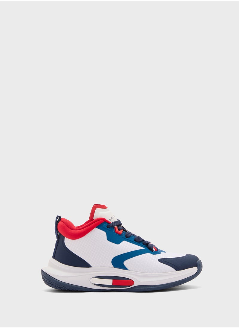 TOMMY HILFIGER - Youth Lace Up Sneakers - Image 1