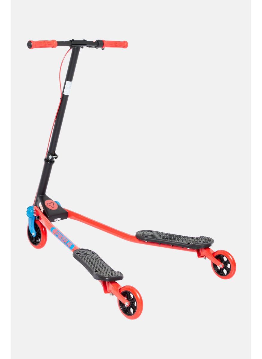 Yvolution Y Fliker Air A3 Scooter 3 Wheels Foldale Wiggle Scooter, Black  - Image 2