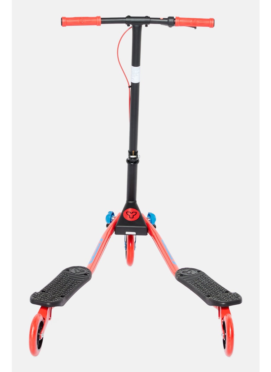 Yvolution Y Fliker Air A3 Scooter 3 Wheels Foldale Wiggle Scooter, Black  - Image 3