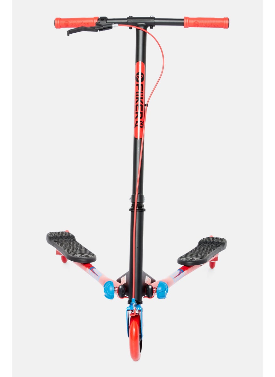 Yvolution Y Fliker Air A3 Scooter 3 Wheels Foldale Wiggle Scooter, Black  - Image 1