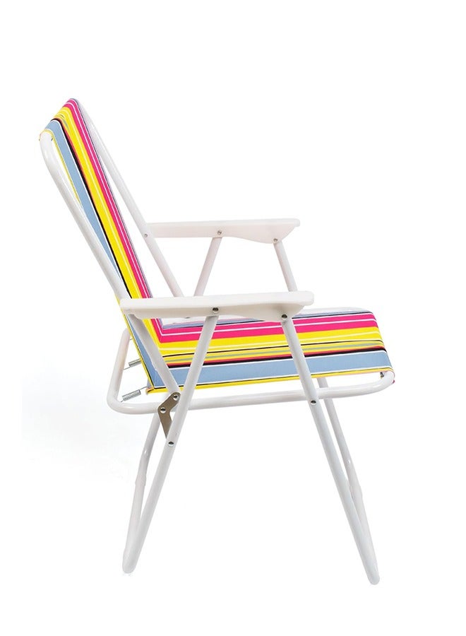 كرسي تخييم قابل للطي | كرسي قابل للطي للحديقة والشاطئ متعدد الألوان - Image 3