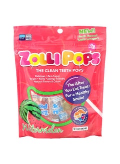 ZOLLIPOPS Zollipops, The Clean Teeth Pops, Watermelon, 3.1 oz  - Image 1