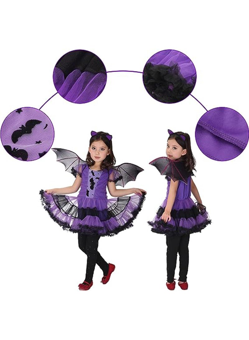 VUCATIN Kids Witch Costume Cosplay Set Fairy Tale Witch Costume Witch Dress Set For Party Masquerade Cosplay - Image 2