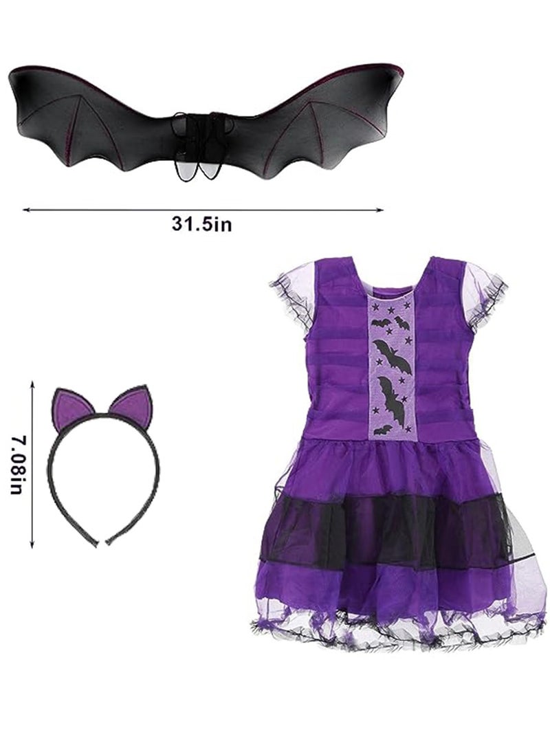 VUCATIN Kids Witch Costume Cosplay Set Fairy Tale Witch Costume Witch Dress Set For Party Masquerade Cosplay - Image 4