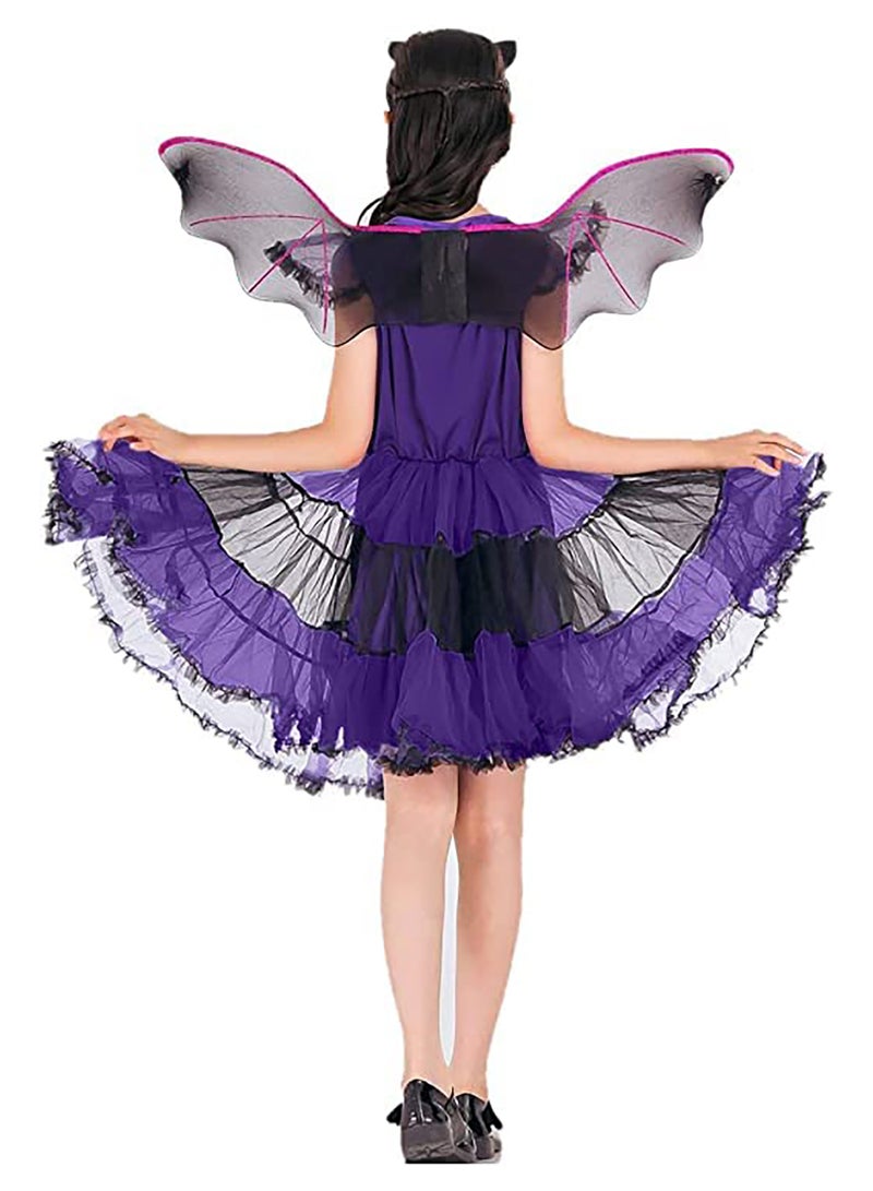 VUCATIN Kids Witch Costume Cosplay Set Fairy Tale Witch Costume Witch Dress Set For Party Masquerade Cosplay - Image 5