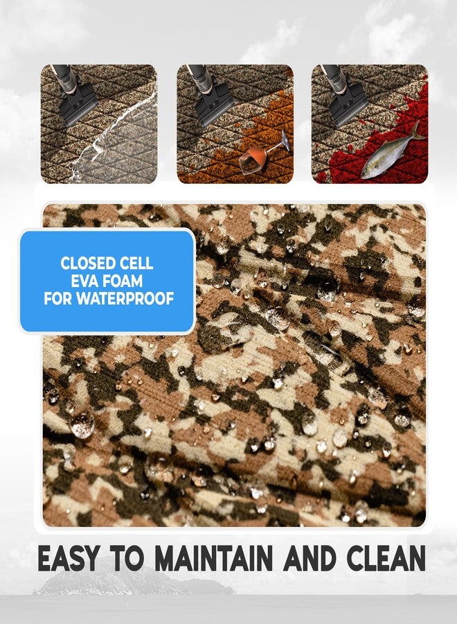 FOCEAN EVA Foam Boat Flooring, Sea Vinyl Decking Camo Brown Diamond Deck Mats with self Adhesive for Bass Boats Pontoon Boats Jon Boats RV Yacht Kayak Floor 94"x15" - Image 5