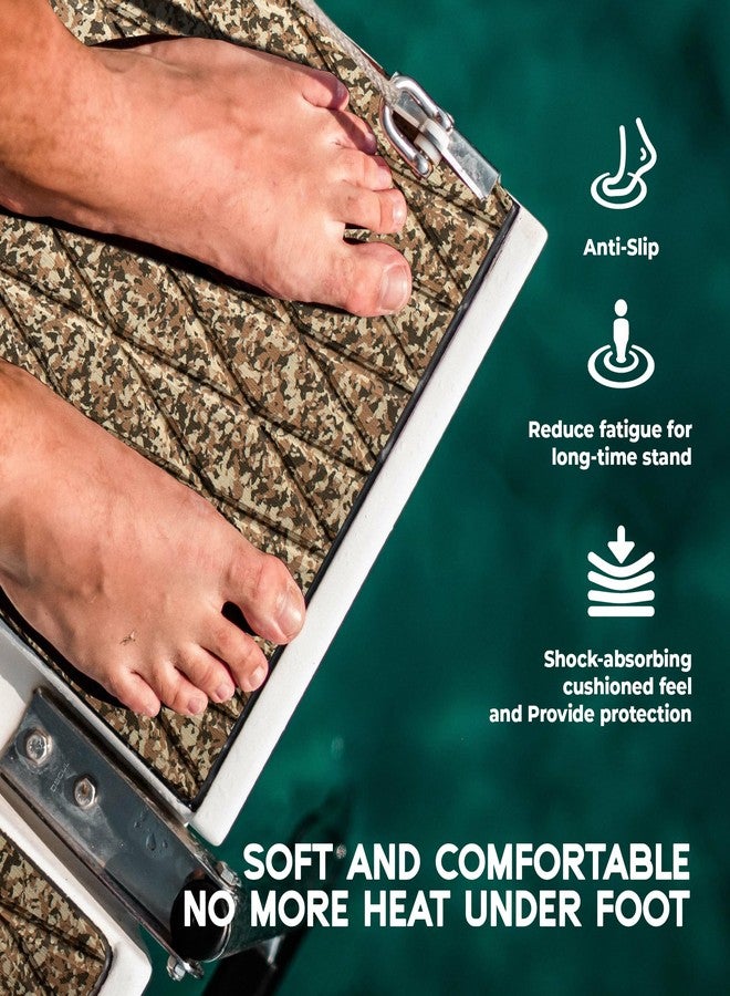 FOCEAN EVA Foam Boat Flooring, Sea Vinyl Decking Camo Brown Diamond Deck Mats with self Adhesive for Bass Boats Pontoon Boats Jon Boats RV Yacht Kayak Floor 94"x15" - Image 3