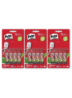 Pritt Pritt Glue Stick, Safe & Child-Friendly Craft Glue For Arts & Crafts Activities, Strong-Hold Adhesive For School & Office Supplies,4X11G Pritt Stick (pack of 3)  - Image 1