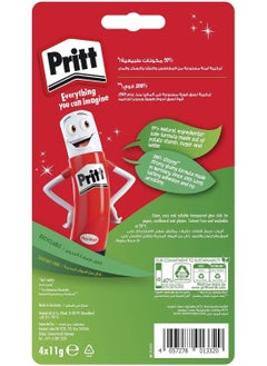 Pritt Pritt Glue Stick, Safe & Child-Friendly Craft Glue For Arts & Crafts Activities, Strong-Hold Adhesive For School & Office Supplies,4X11G Pritt Stick (pack of 3)  - Image 3