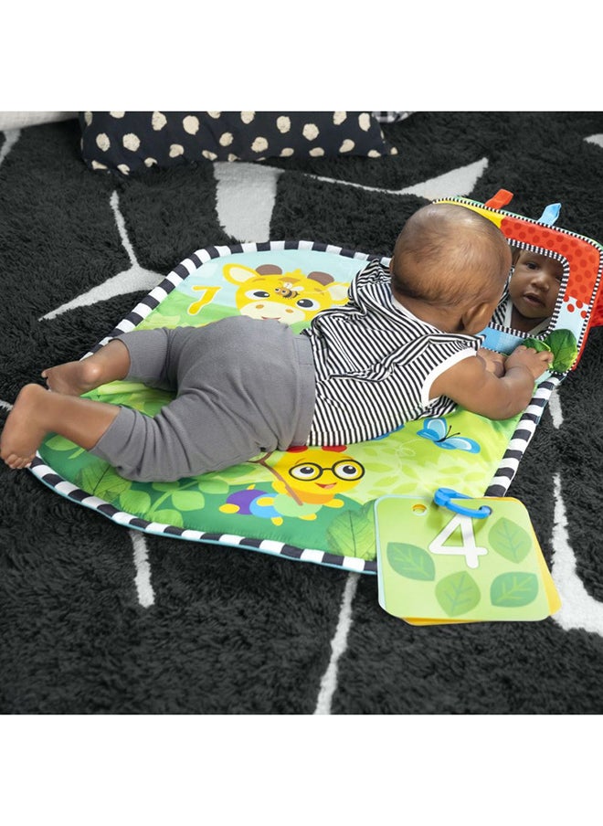 Baby Einstein Discovery Garden Tummy Time Mat & Mirror, Foldable, Multisensory Play Mat, Mirror, Flashcards & Toys, For Babies 0-12 Months  - Image 2