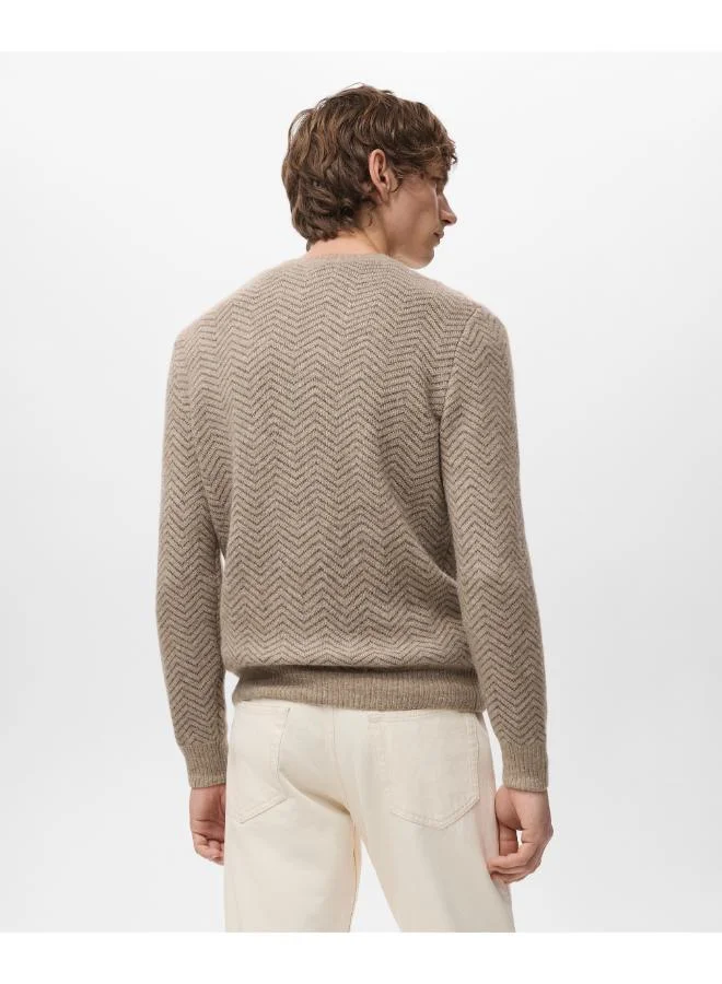 Mango Man Knit striped sweater