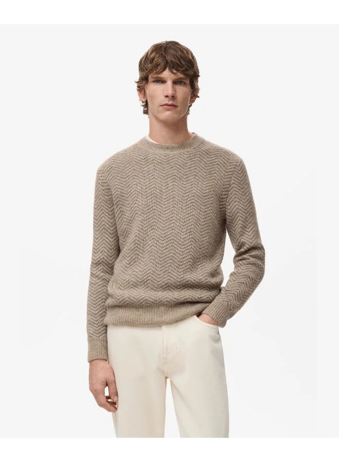 Mango Man Knit striped sweater