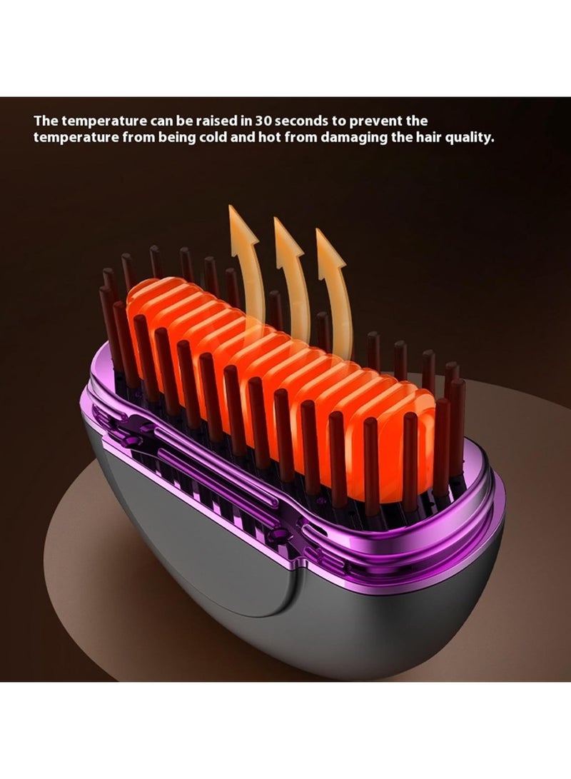 general Portable Cordless Hair Straightener Brush, Rechargeable Hair Straightener for Home, Travel, Dorm, Gray Three-Speed Temperature Controlled Hair Straightener - Image 5