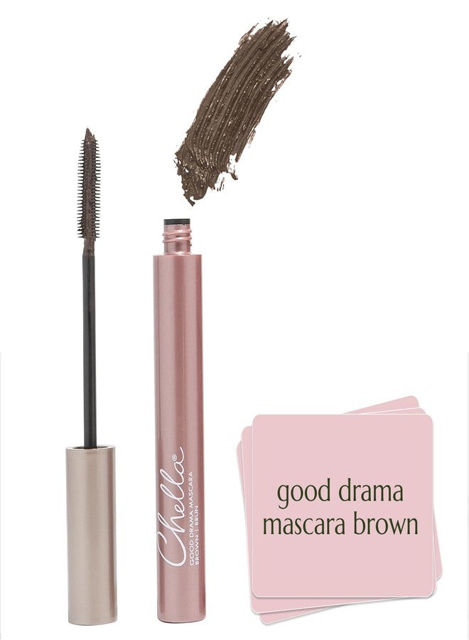 Chella Good Drama Vegan Mascara, 0.33 Fl. Oz (Brown) - Image 1