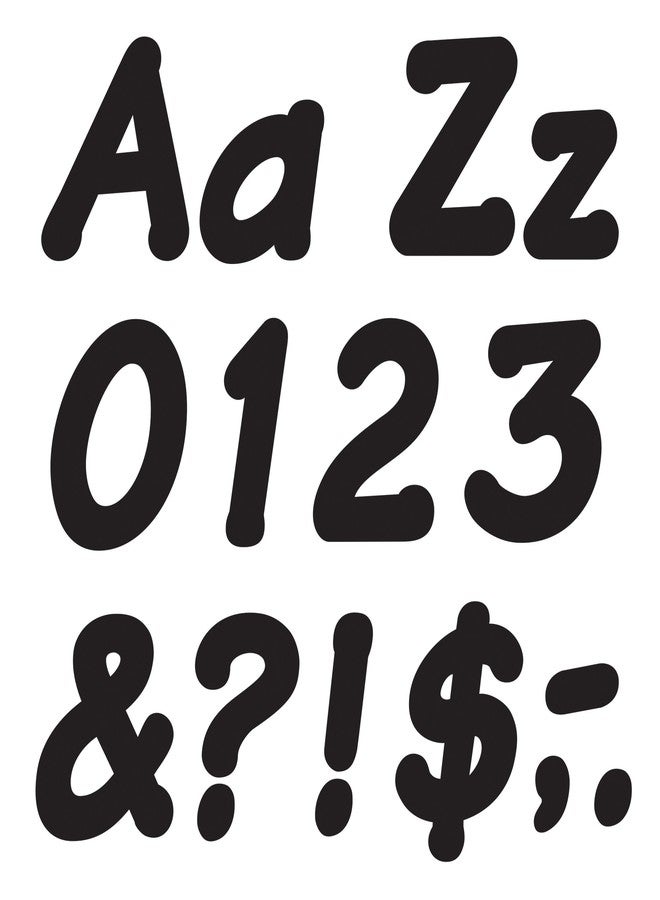 Trend Enterprises Black 4" Italic Font punch-out Ready Letters by TREND enterprises, Inc.; Uppercase/Lowercase, 194 ct. - Image 1