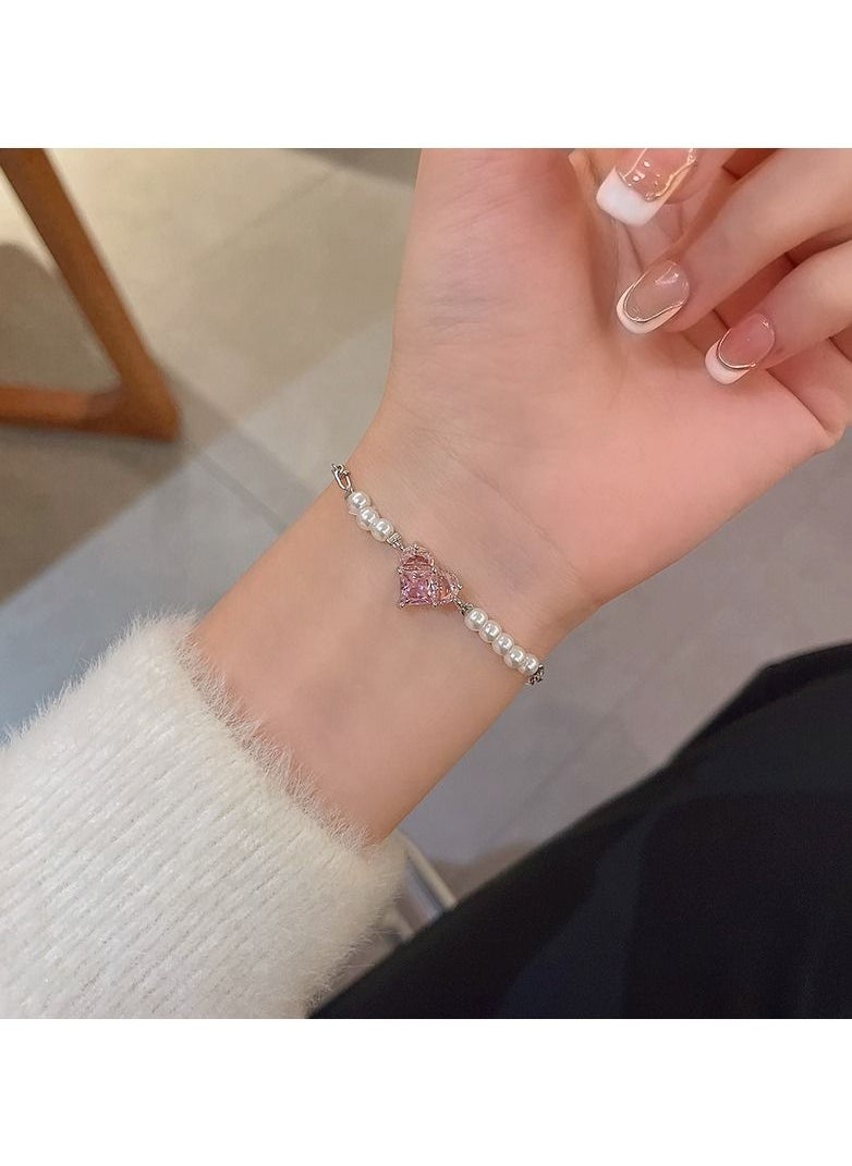 Satinior - Simple niche love bracelet ladies all-match personality pearl fashion - Image 1