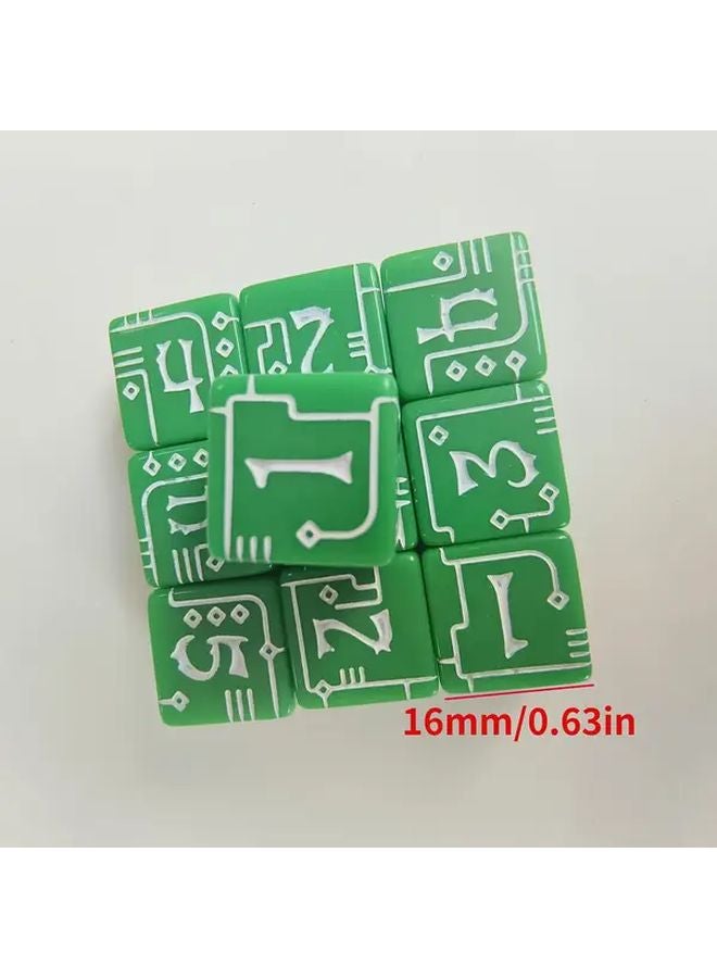 10pcs Purple And White Number Game Dice Set Unique Texture Tabletop Family Party - Image 3