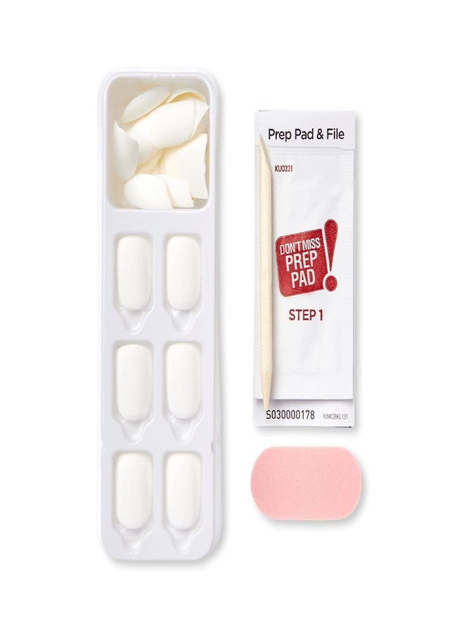 Impress KISS imPRESS Color Press-On Manicure Fake Nails, Brie - Short Length, Matte, Polish-Free Solid Color Mani, Includes Prep Pad, Mini File, Manicure Stick, and 30 Fake Nails - Image 2