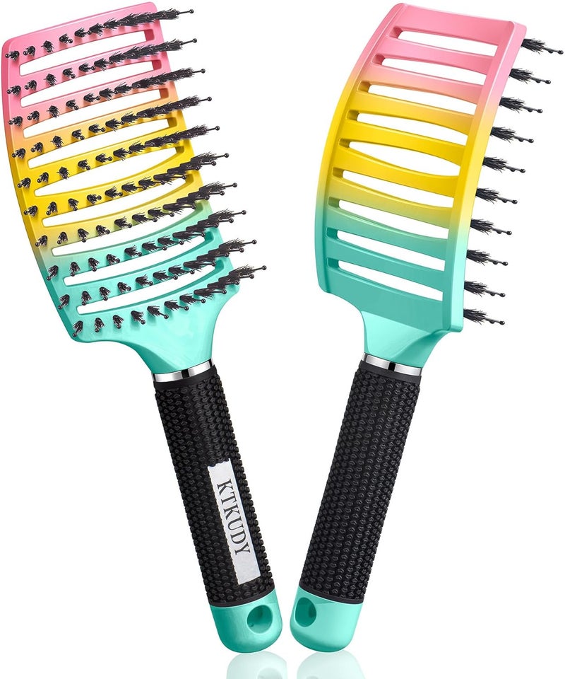 KTKUDY Wet or Dry Detangling Hair Brush for All Hair Types  Eliminates Knots  Reduces Breakage Hairbrush  Tangle Free Detangler Brush For Women Men  Kids Single 1 Count